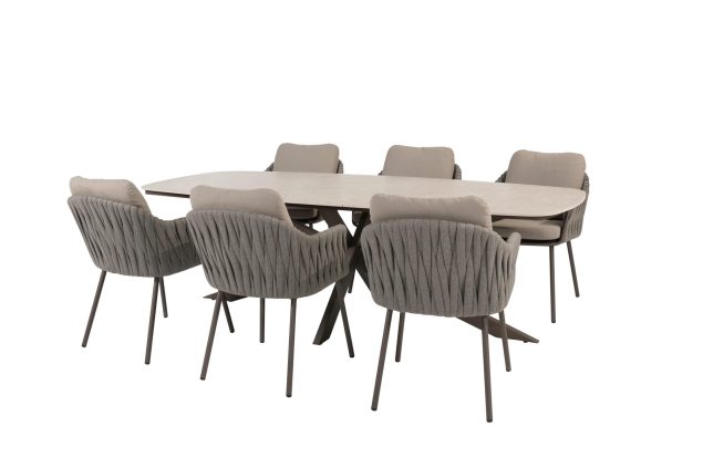 Taste by 4 Seasons Cannes Garten Set Terre mit Prado Tisch mit Keramikplatte 240 cm