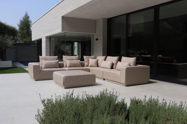 Flow Velora Eck-Loungebank Heather chalk