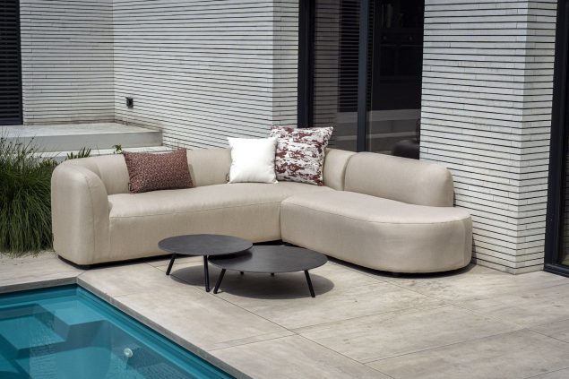 Flow Zaro Chaise-Lounge-Sofa Heather chalk