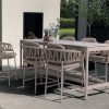 Taste by 4 Seasons Calma Bar-Set latte mit Soho Tisch mit Keramikplatte 220 x 75 cm (H 95 cm)