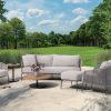 Taste by 4 Seasons Florece Lounge-Set terre mit Volta Tischen Ø 80 x 30 cm und Ø 45 x 55 cm