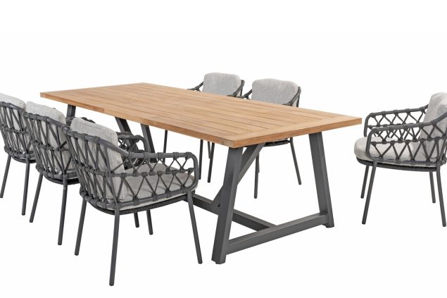 4 Seasons Outdoor Calpi Gartenset mit Noah Tisch Teakholzplatte 260 cm * Sale *