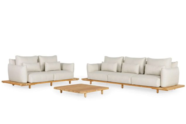 Suns Bora Loungeset Natural mit Armlehnen
