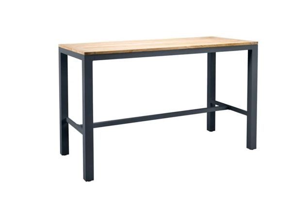 Suns Monte Vari Garten-Bartisch mit Teakholzplatte 180 x 80 cm (H 107 cm)