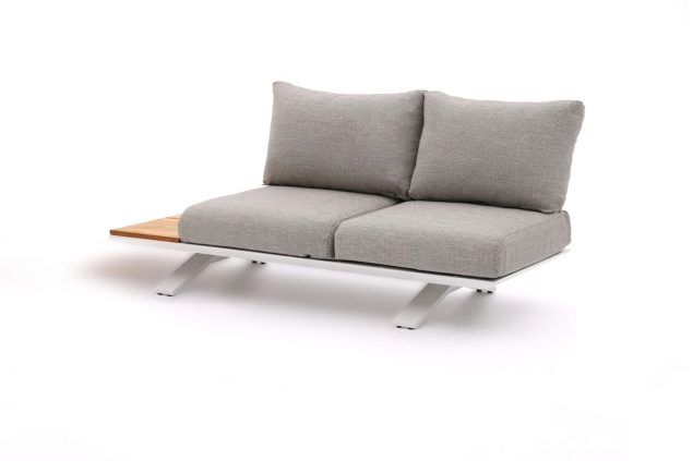Suns Stockholm Zweisitzer-Sofa mattweiß mit Sunproof-Kissen softgrau * Sale *