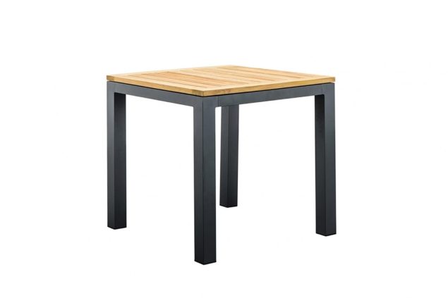 Suns Monte Vari Loungetisch Anthrazit mit Teakholzplatte 90 x 90 cm Sale