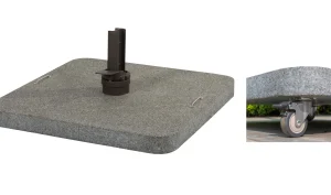 4 Seasons Outdoor Siesta Sonnenschirmständer aus Granit, 125 kg, mit und ohne Rollen – Detailansicht
