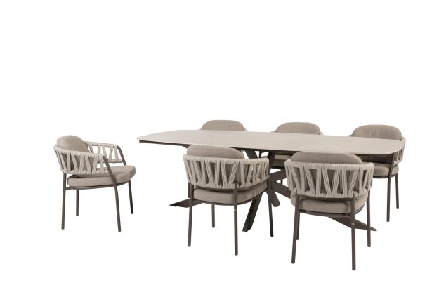 Taste by 4 Seasons Calma Gartenmöbel-Set Terre mit Prado Tisch 240 cm