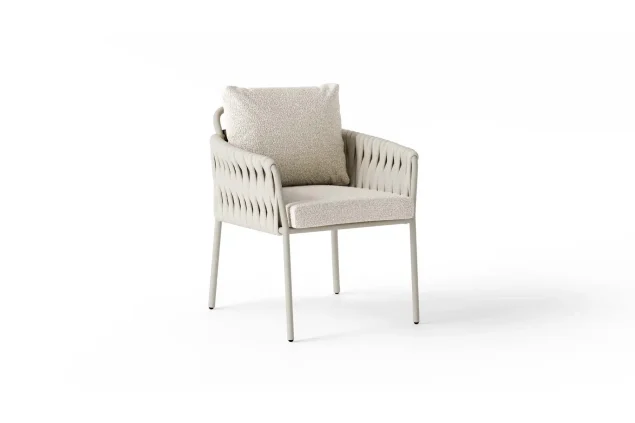 Suns Fiave Gartenstuhl Misty rope - Camel sand - Seashell bouclé