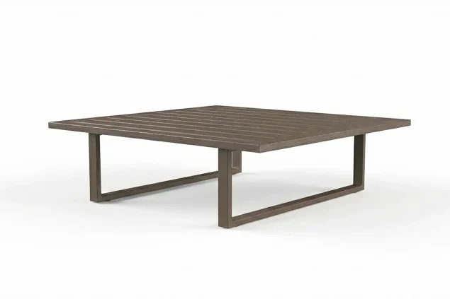 Flow Emerald loungetisch Pure Cacao 90 x 90 cm