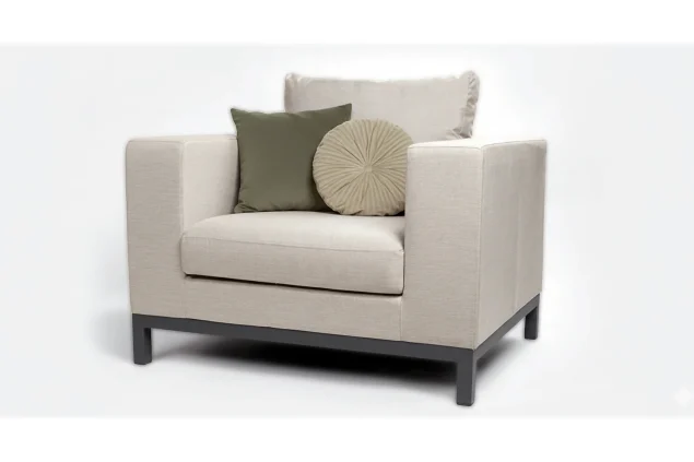 Flow. Square Loungesessel Graumel chalk