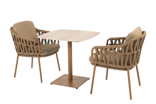 4 Seasons Outdoor Biarritz Bistroset Amber mit Vermont Tisch