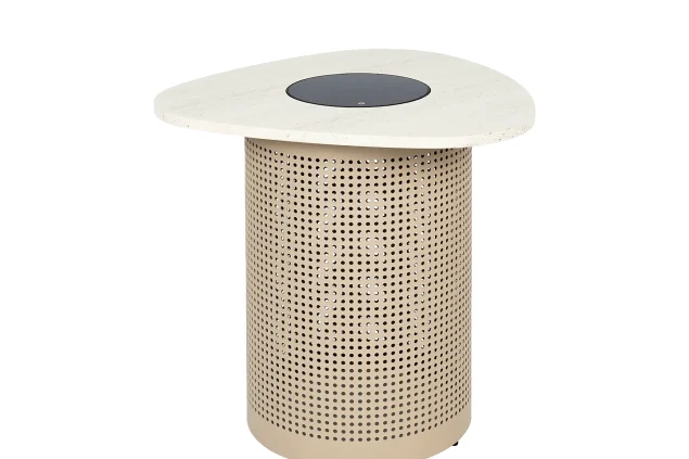 Cosi Cosinova Beistelltisch Sandy beige mit Solarbeleuchtung