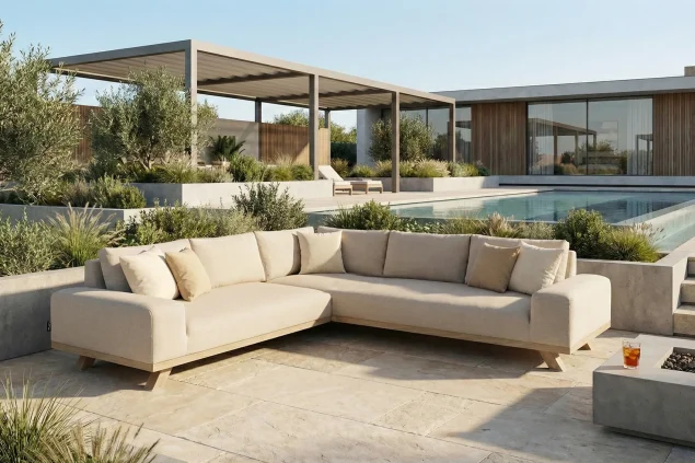 Flow. Easey Eck Loungesofa Tuscan Sand/Beige