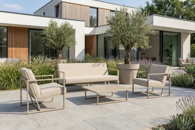 Flow. Lush Stuhl-Sofa-Set Tuscan Sand/Beige