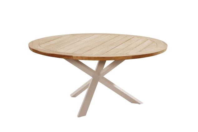 Taste by 4 Seasons Prado Gartentisch Latte mit Teakholzplatte Ø 160 cm