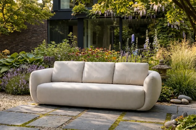 Flow Cosmo 3-Sitzer-Loungesofa Graumel Chalk