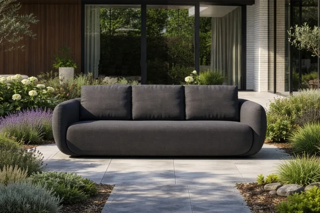 Flow Cosmo 3-Sitzer-Lounge-Sofa Sooty