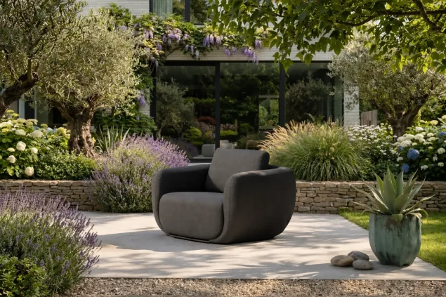 Flow Cosmo Lounge-Sessel Sooty