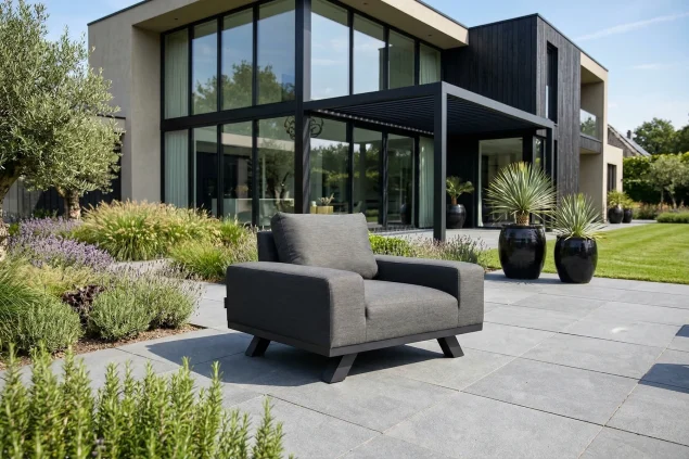 Flow. Easey 3-Sitzer-Loungesessel Sooty