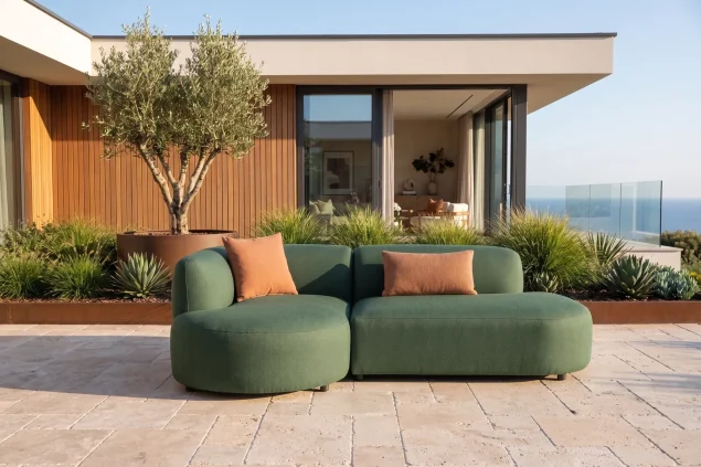 Flow Plush Loungesofa in Play Green links * Sale *