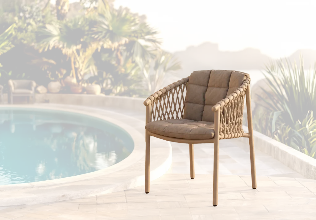 Gartenstuhl „Prominent“ mit Schwimmbad-Motiv