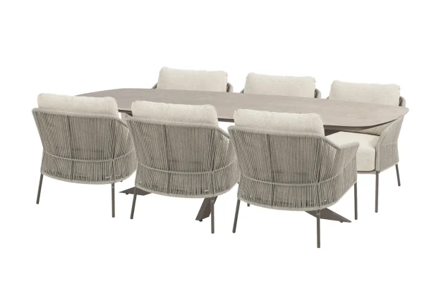 Taste by 4 Seasons Florence Niedriges Esszimmer-Set Terre mit Nevada-Tisch, Terre, 250 cm *Ausstellungsmodell