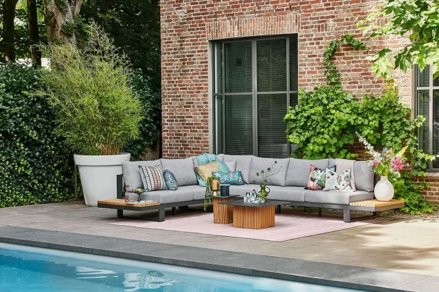 Suns Savona Sunproof Ecksofa Hell Anthrazit Links *** SALE ***