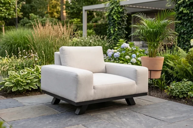 Flow. Easey Loungesessel Graumel chalk
