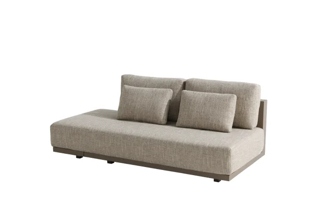 4 Seasons Outdoor Metropolitan – modulare 2,5-Sitzer-Lounge-Bank Mocca mit offenes Ende